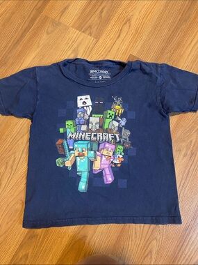 ✨8/$10. Minecraft Graphic Tee - Navy Blue